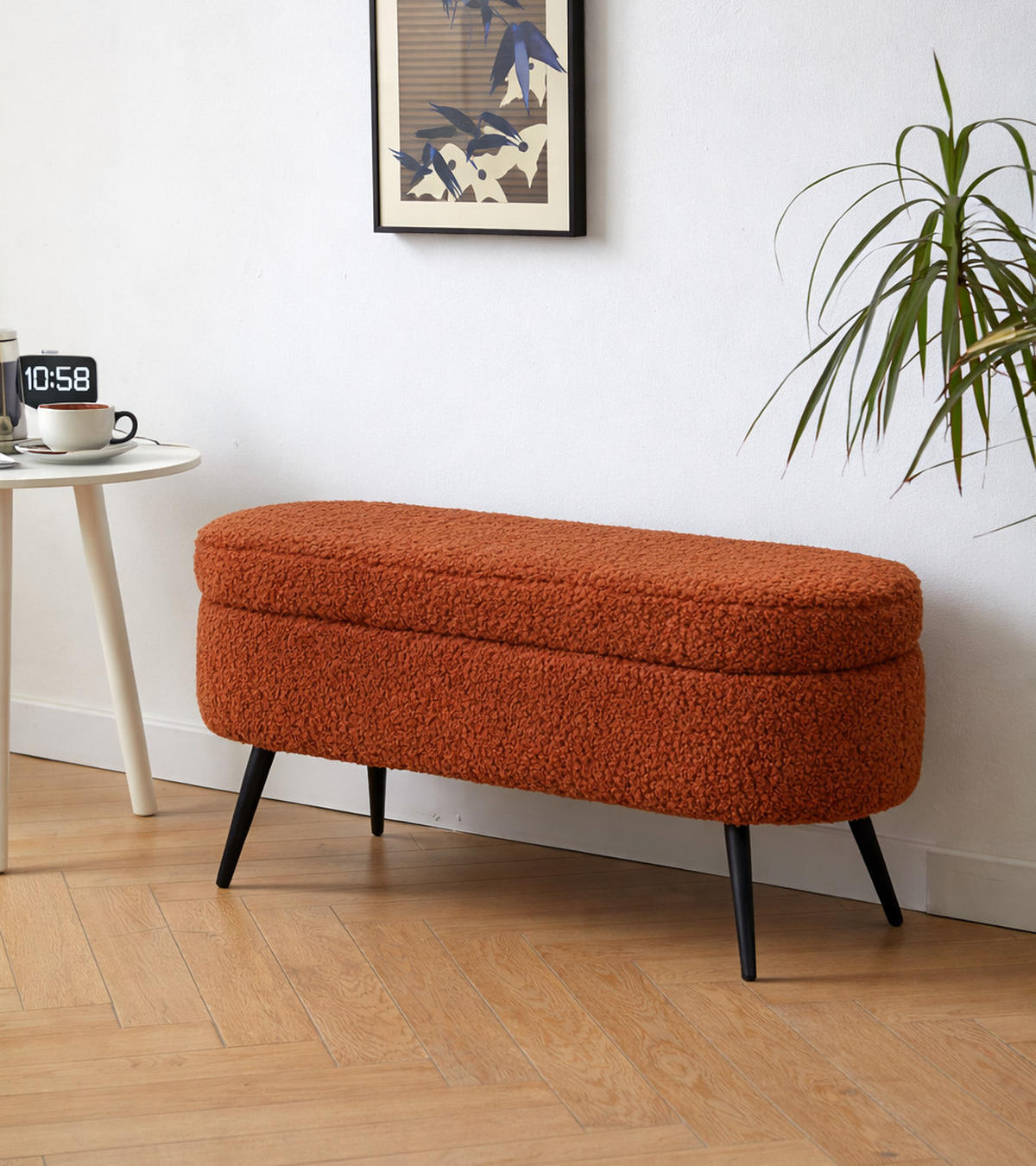 SITZBANK Wolle Terracotta - Rot, Textil (100/46/36cm) - Nordlys