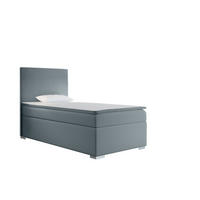 BOXBETT Mit Bettkasten Matratze Topper ICON Blau 100x200 cm Links - Blau, Holz (100/200cm) - Kaiser Möbel