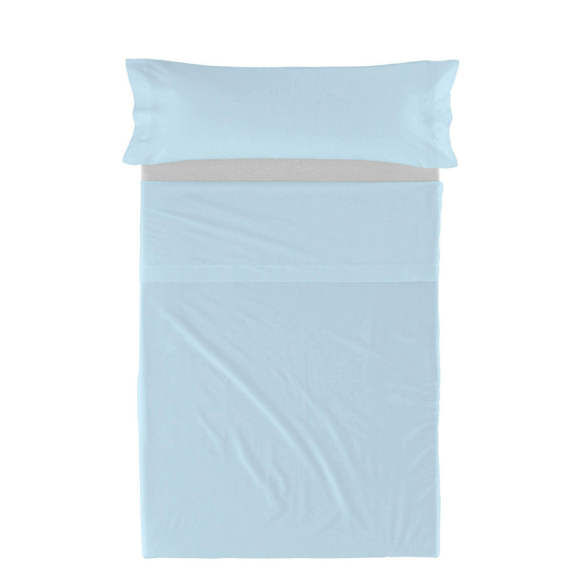 BETTWÄSCHE 2er-Set teiliges basic 180x270 cm blau - Blau, Textil (180/270cm) - Happy Friday