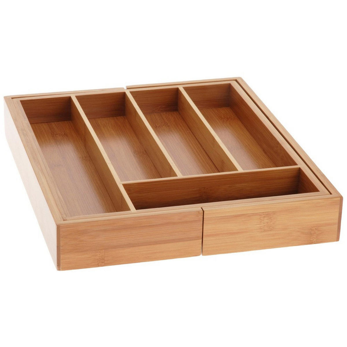 BESTECKSCHUBLADENEINSATZ ausziehbar aus Bambus 35,5 x 26 cm - Eichefarben, Holz (35.5/4.5/26cm) - Orion 