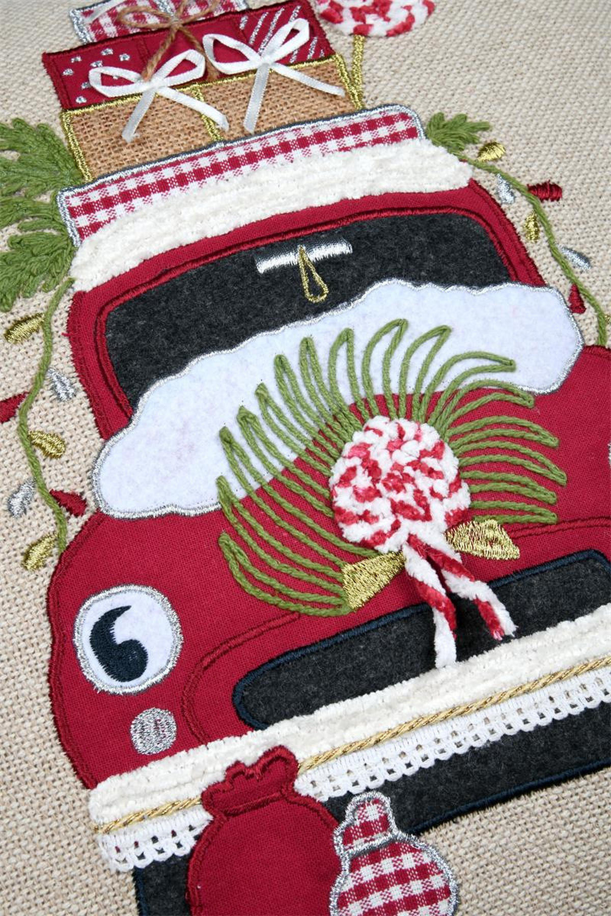 WEIHNACHTSKISSEN Print 45/45 cm - Multicolor, Naturmaterialien (45/45cm)