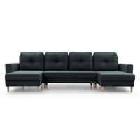 WOHNLANDSCHAFT - CARL U (Dunkelgrau) - Anthrazit, Holzwerkstoff (300/90/142cm) - Möblo
