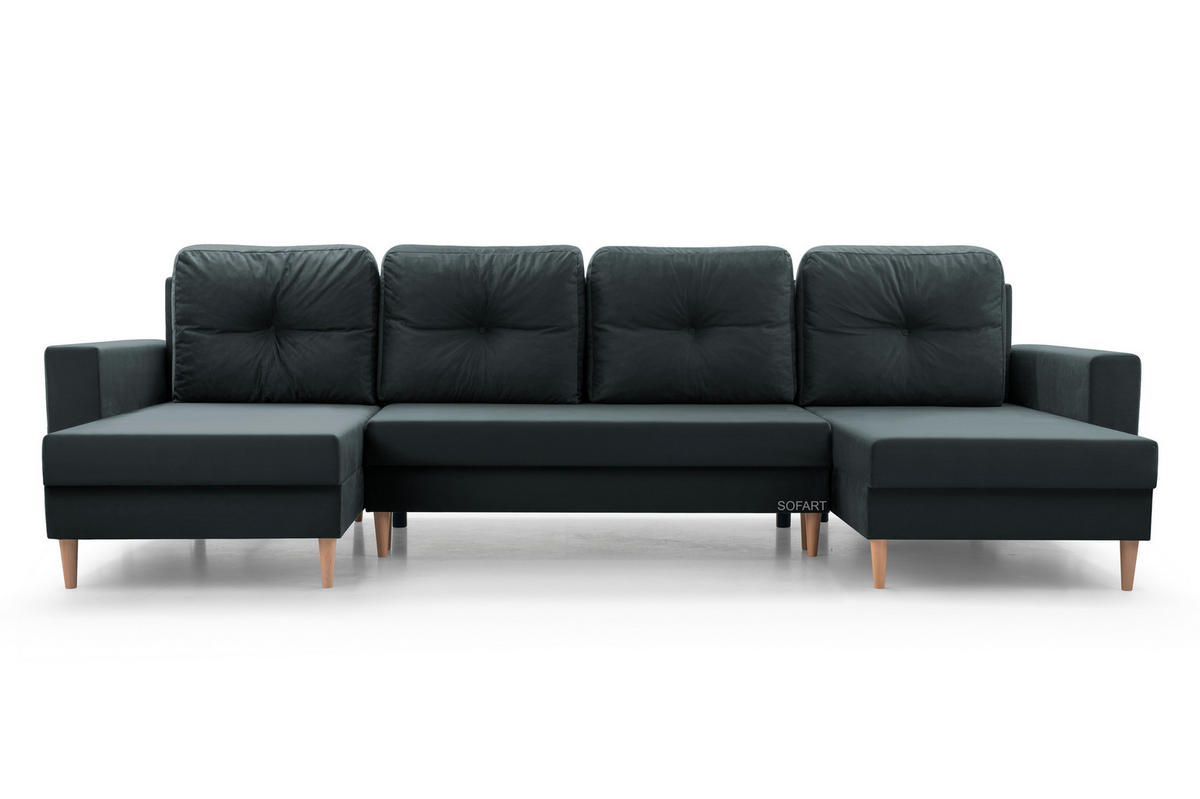 WOHNLANDSCHAFT - CARL U (Dunkelgrau) - Anthrazit, Holzwerkstoff (300/90/142cm) - Möblo