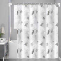 DUSCHVORHANG PEVA leicht wasserdicht schimmelresistent mit Haken Dekor Badezimmer - Multicolor, Kunststoff (180/180cm) - MCBOSON