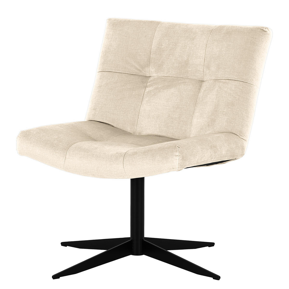 SESSEL - Kaschmir/Schwarz, Textil/Metall (67/82/74cm) - home24