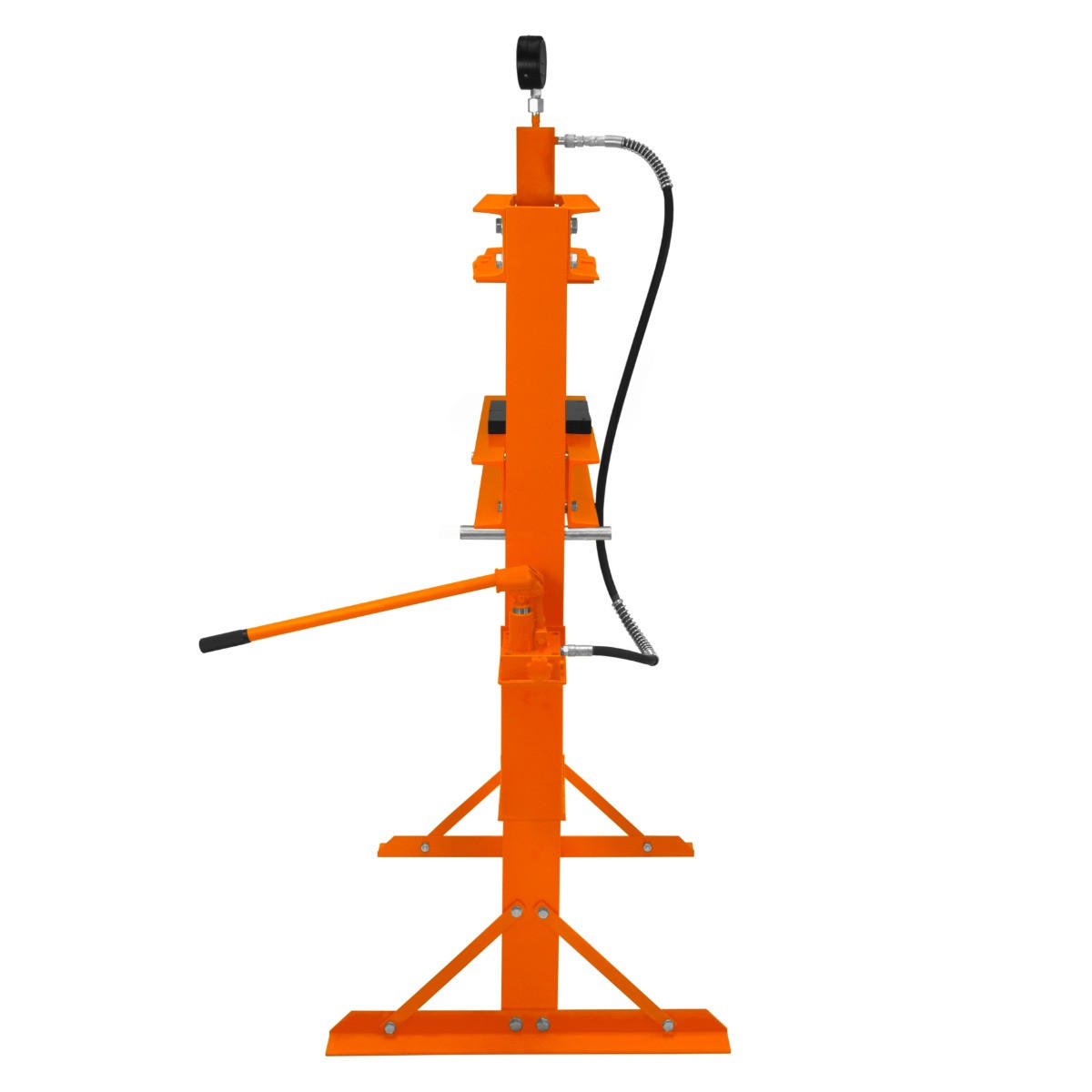 HYDRAULISCHE WERKSTATTPRESSE mit Manometer - 20 Tonne - Orange, Metall (70/70/180cm) - Monstershop