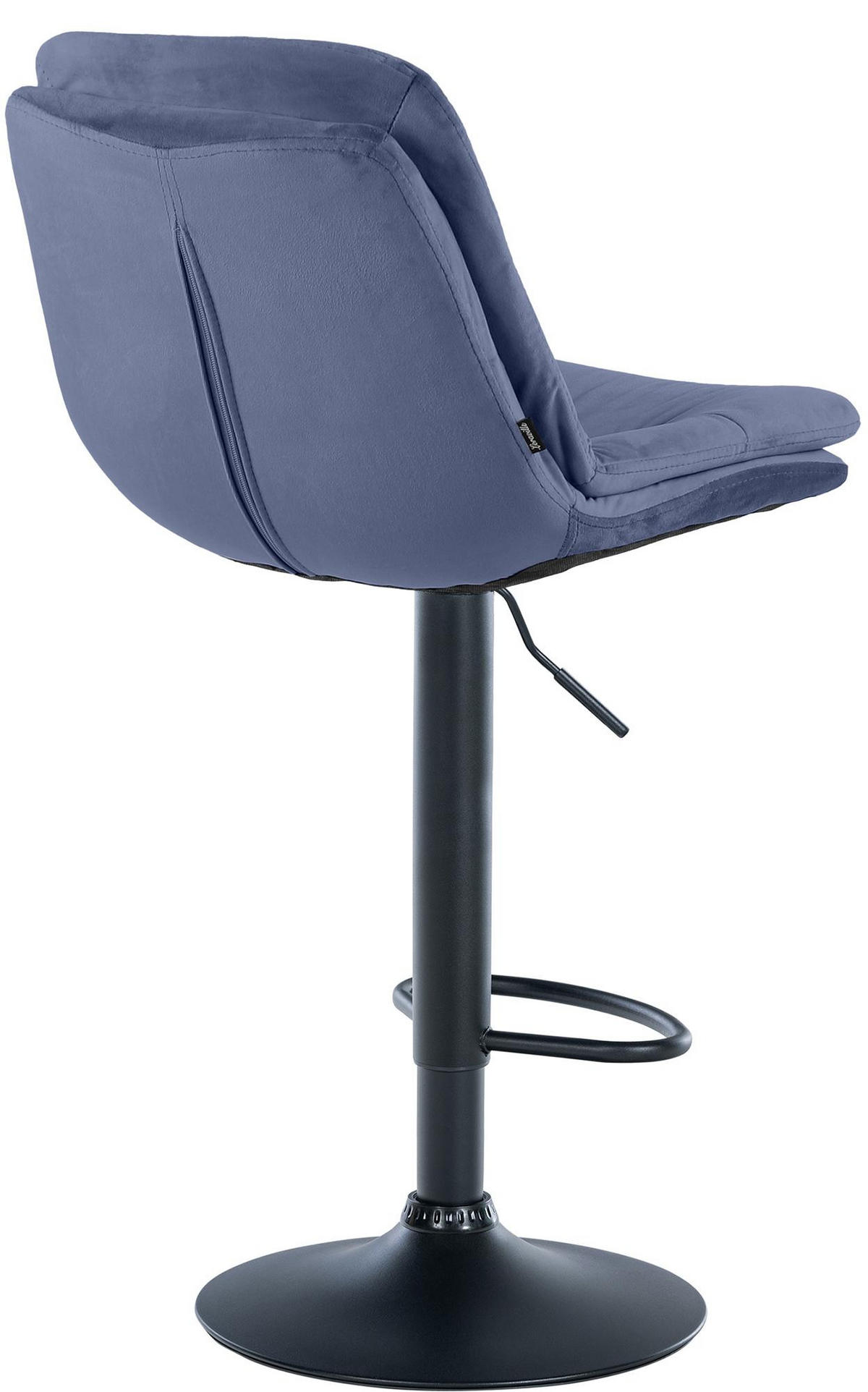 BARHOCKER Samt blau - Blau/Schwarz, Textil (46/94/54cm) - CLP