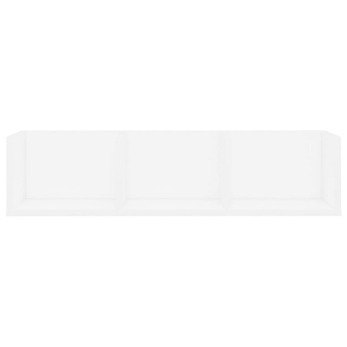 WANDREGAL mit 3 Fächern 75/18/18 cm aus Holzwerkstoff Weiß - Weiß, Holz (75/18/18cm) - vidaXL