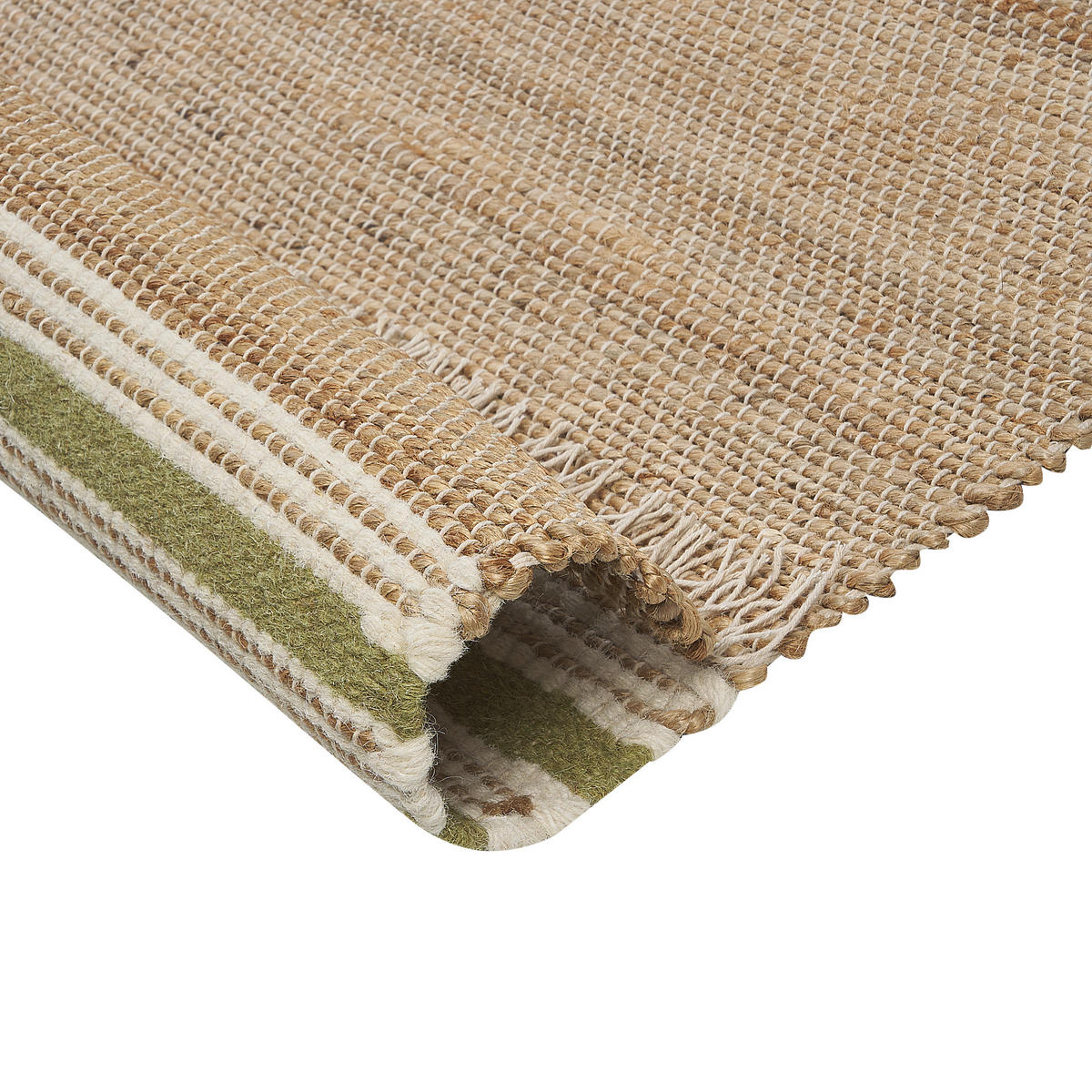 TEPPICH geflochten Mirza 230/160 cm - Beige, Naturmaterialen (160/230cm) - Beliani