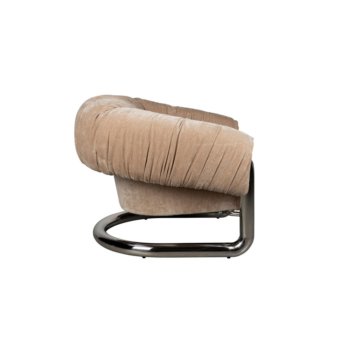 SESSEL Marly Beige - Beige/Silberfarben, Kunststoff (98/79/96cm) - Dutchbone