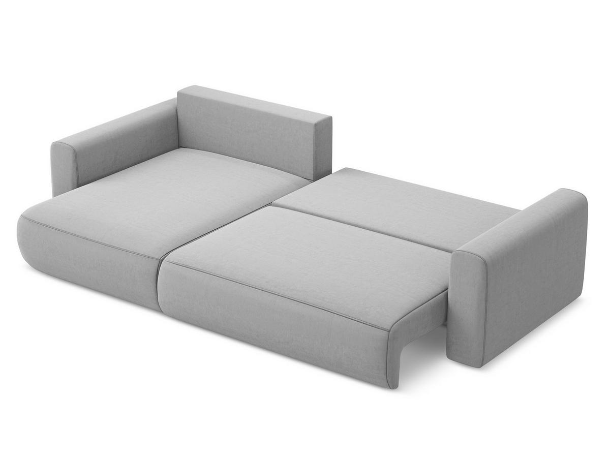 ECKSOFA mit Schlaffunktion Samt Stoff Blau - Blau/Schwarz, Kunststoff/Textil (258/160cm) - Makamii