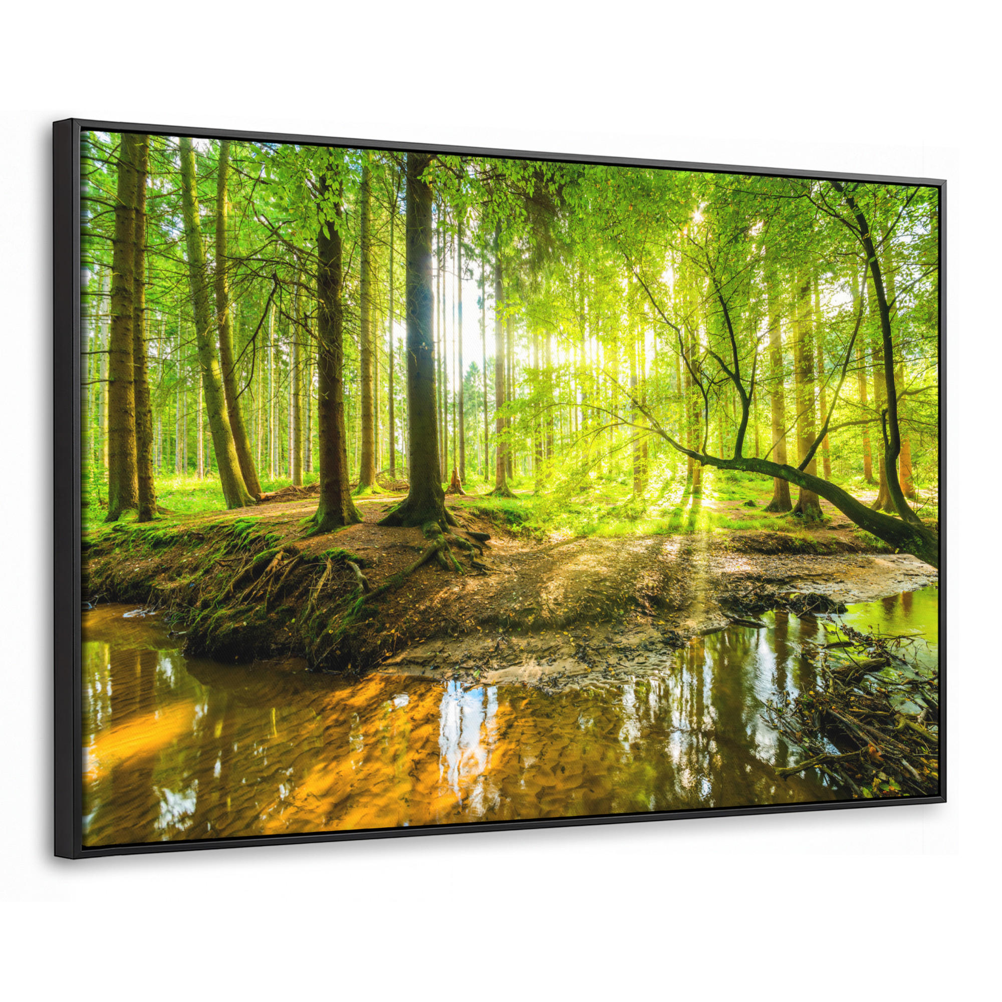 MuchoWow Leinwand Grün 140x90 cm