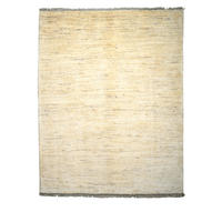 GABBEH-TEPPICH handgeknüpft Beige 190/152 cm Schurwolle - Beige, Textil (152/190cm) - Looma