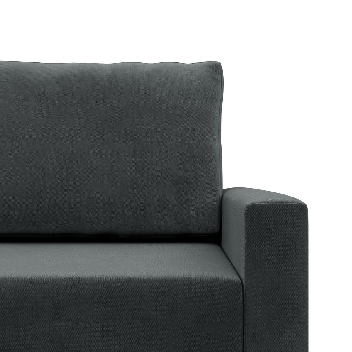 LOUNGESESSEL BLANK, BONELL, Dunkelgrau - Grau, Textil (75/92/92cm) - Mebligo