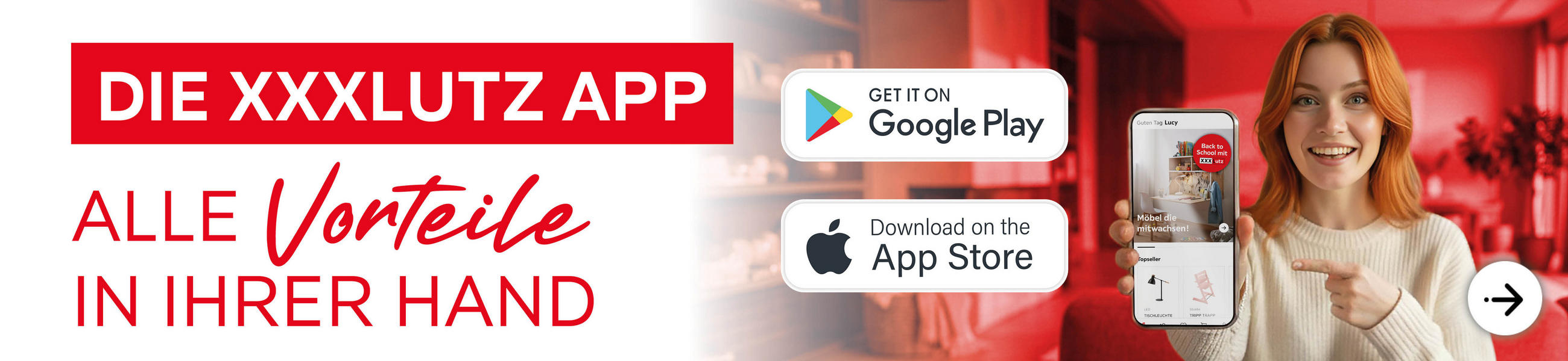 Die XXXLutz App – alle Vorteile in Ihrer Hand (App Store und Google Play)