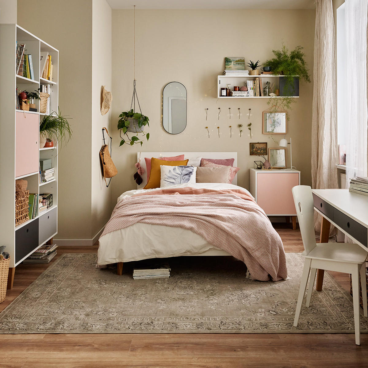 POSTEL 120/200 Grey - šedá, kompozitní dřevo (120/200cm) - Petits-meubles