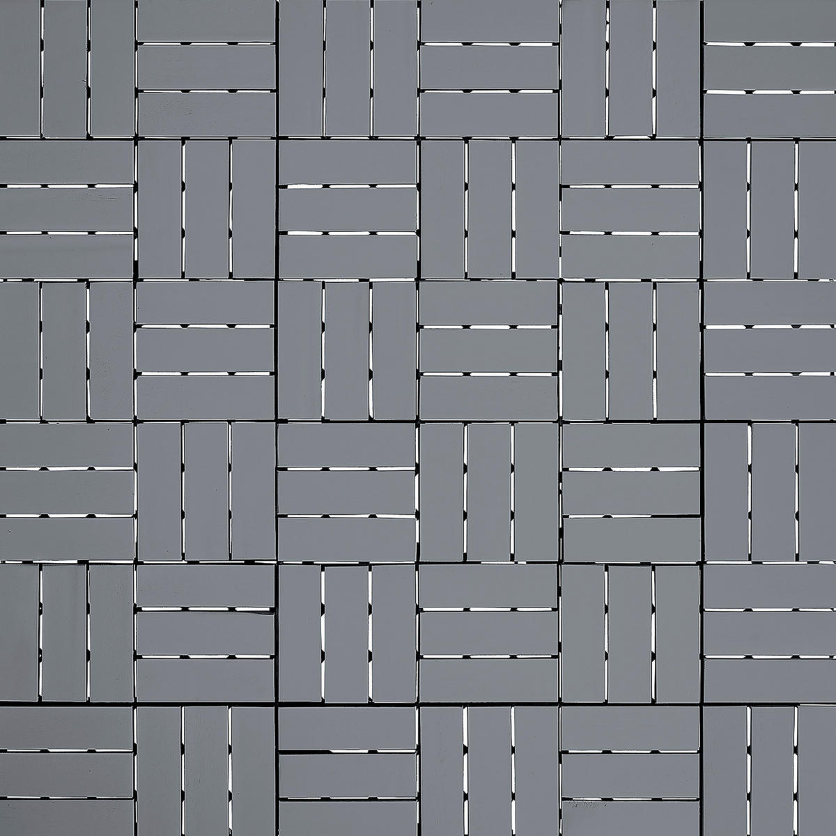 TERRASSENFLIESE - Akazie massiv - 10er-Set - Grau, Holz/Kunststoff (30/30/2.4cm) - home24