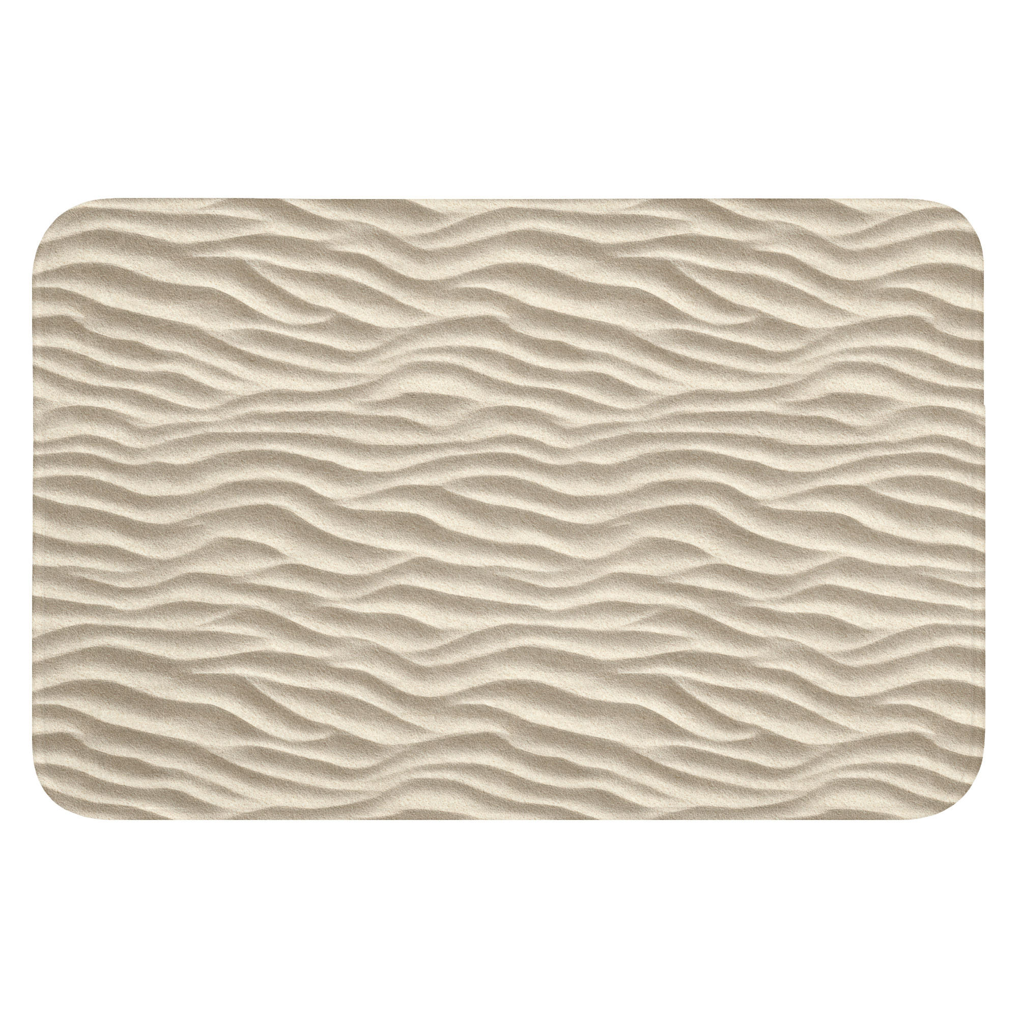 TEPIH ZA KUPAONICU Valovi 60x40 cm - bež, tekstil/plastika (60/40cm) - OnlyWow
