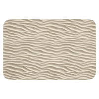 KÚPEĽŇOVÁ PREDLOŽKA Piesok - Vlny - Béžová 60x40 cm - béžová, textil/plast (60/40cm) - OnlyWow