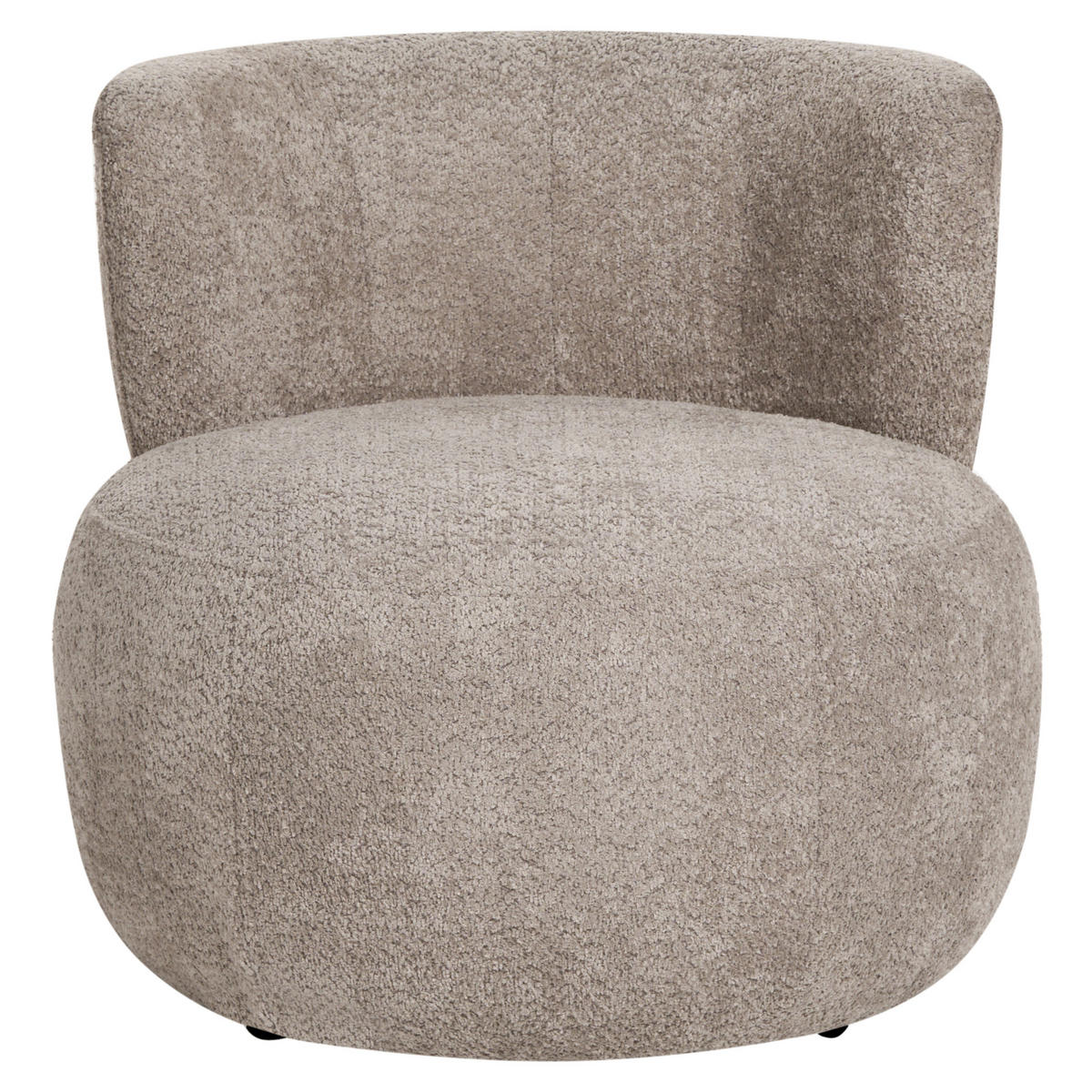 SESSEL Chenillegewebe Taupe Volda - Taupe, Textil (78/74/80cm) - Beliani
