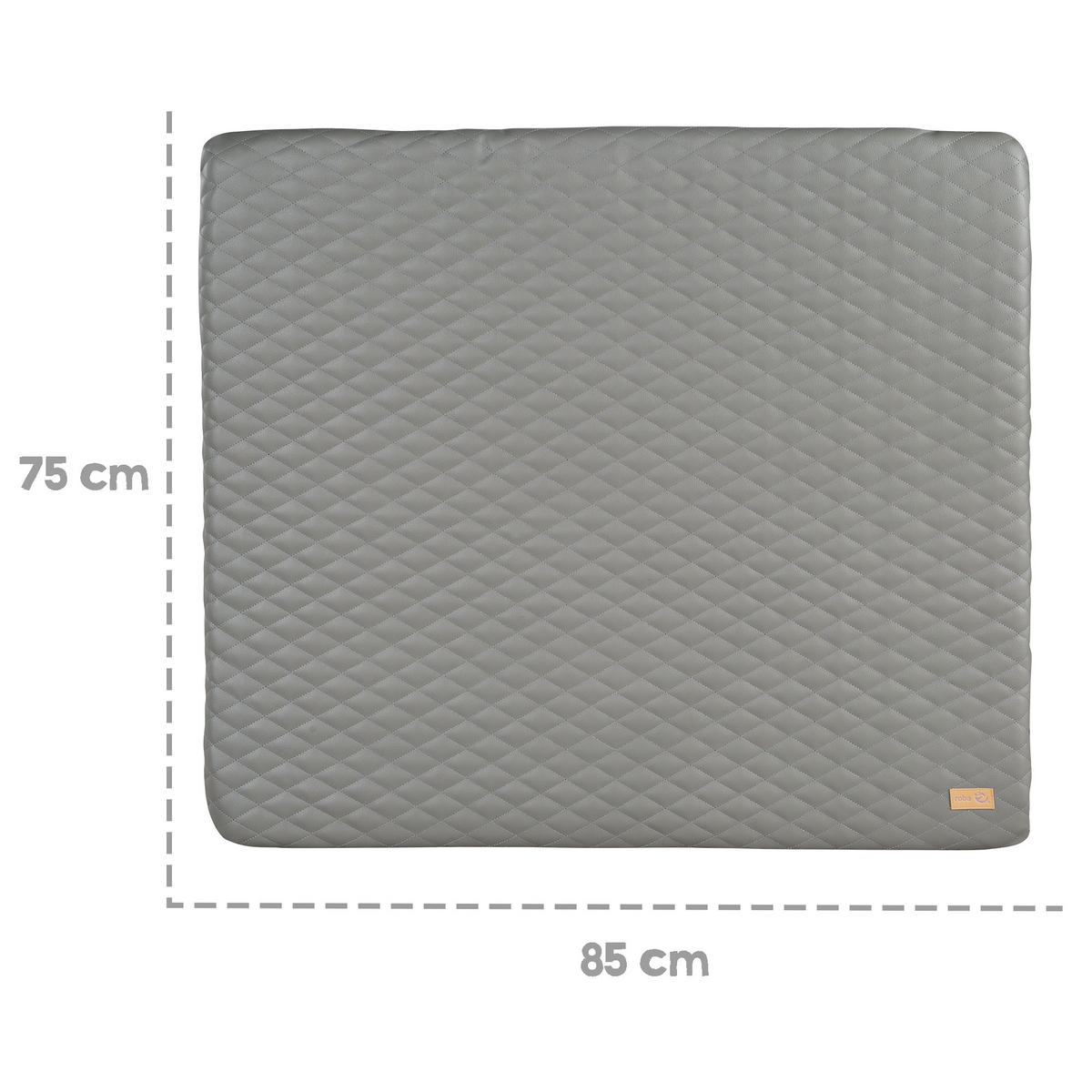 WICKELAUFLAGE Luxe Stone gesteppt - Grau, Textil (85/75cm) - Roba
