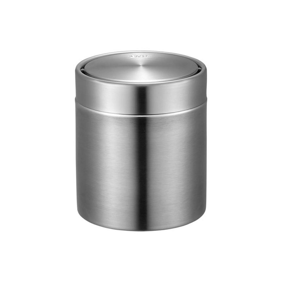 MÜLLEIMER 1,5 Liter 13,8x12 cm Edelstahl & Silber - Silberfarben, Metall (12/13.8/12cm) - PROREGAL