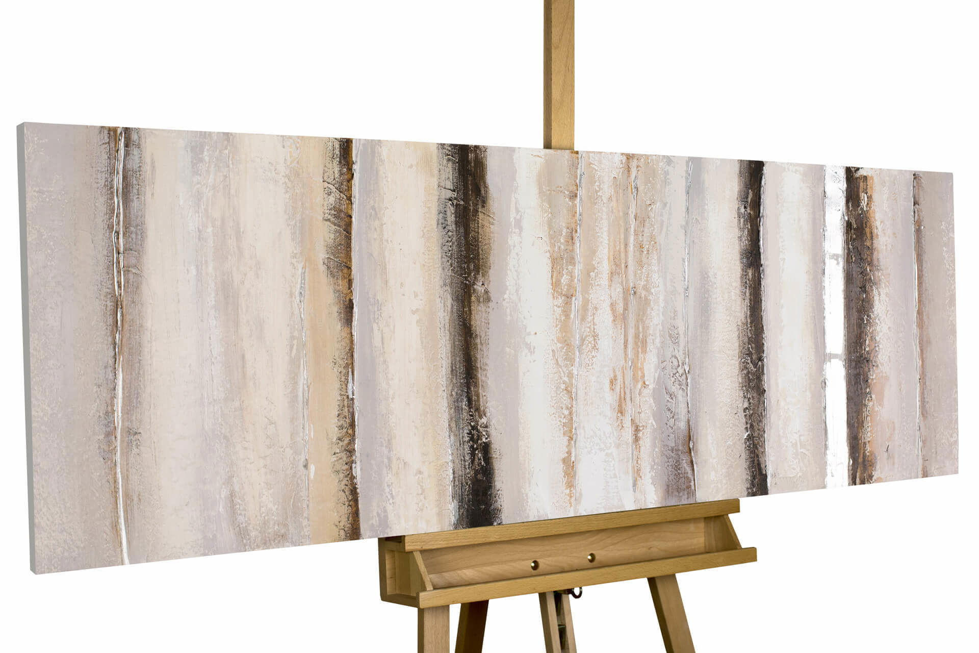 ÖLGEMÄLDE 150/50 cm - Beige/Braun, Holz/Textil (150/50cm) - KUNSTLOFT