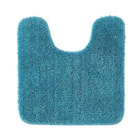 WC Vorleger U-Form Türkis 45 x 45 cm - Türkis, Textil (45/45cm)