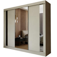 SCHWEBETÜRENSCHRANK Gabo 240 cm mit Spiegel, 3-türig, kaschmir - Kaschmir, Kunststoff (240/216/61cm) - Margaret Hadas24