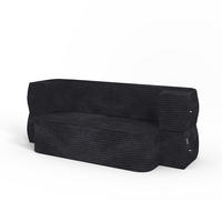 SOFA Lille Schwarz 190 cm mit Schlaffunktion - Schwarz, Textil (190/70/73cm) - VitaliSpa