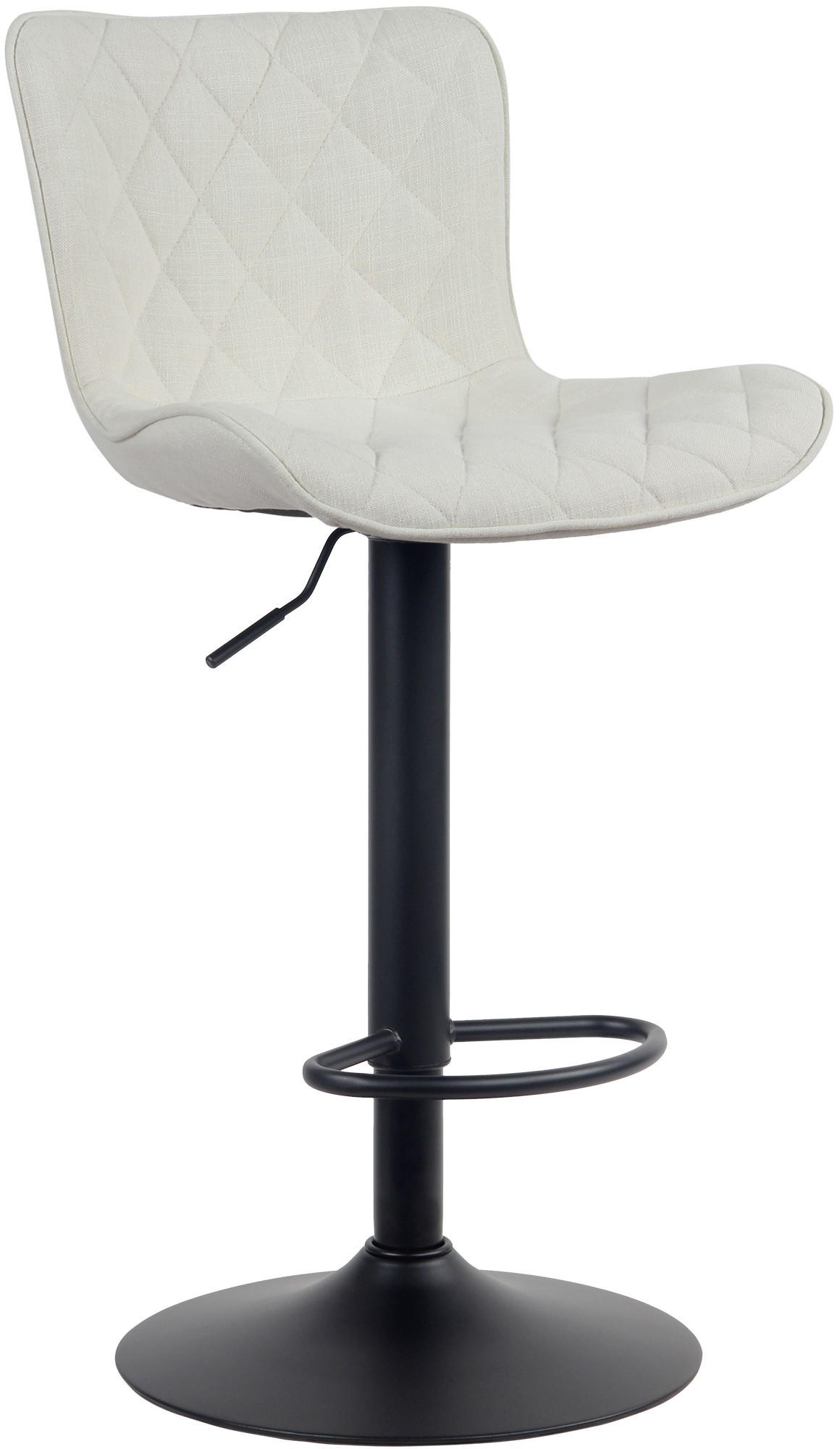 BARHOCKER Stoff creme - Creme/Schwarz, Textil/Metall (48/83/54cm) - CLP