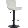 BARHOCKER Stoff creme - Creme/Schwarz, Textil/Metall (48/83/54cm) - CLP