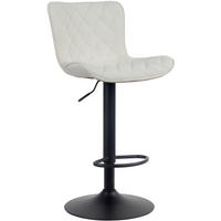 BARHOCKER Stoff creme - Creme/Schwarz, Textil/Metall (48/83/54cm) - CLP