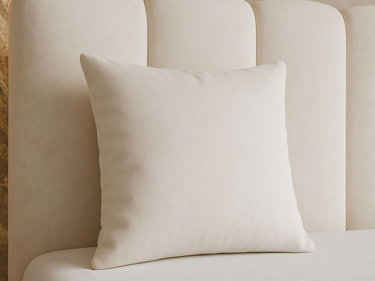 KOPFKISSEN Silente 40/40 cm - Beige/Schwarz, Textil/Metall (40/40cm) - Graingold