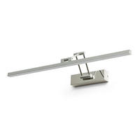 WANDLEUCHTE FRIDA 60 Chrom 12 W - Chromfarben, Metall (59.5/25/59.5cm) - Rendl