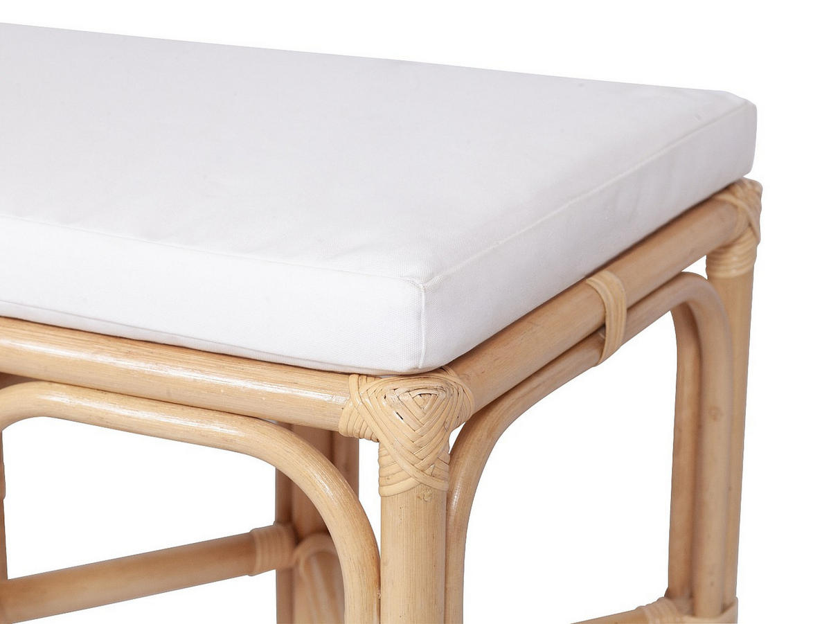 SITZBANK - 120 cmcm x 42 cmcm - Rattan - Naturfarben Hell - LUMANIO - Naturfarben, Naturmaterialien (120/46/42cm) - Vente-Unique