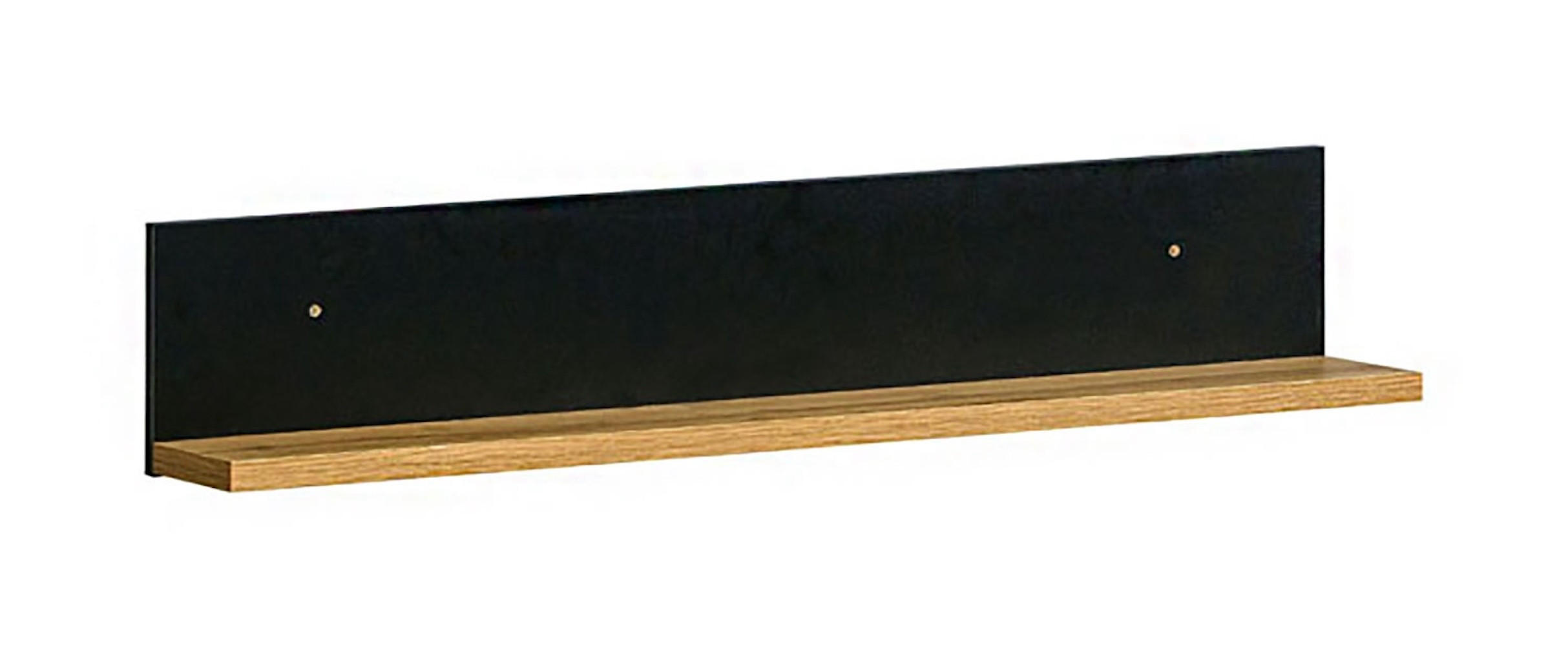 WANDREGAL Lamia LA12 Wotan Eiche / schwarz 90 / 17 / 18cm - Schwarz/Braun, Holz/Holzwerkstoff (90/18/17cm) - Feldmann-Wohnen