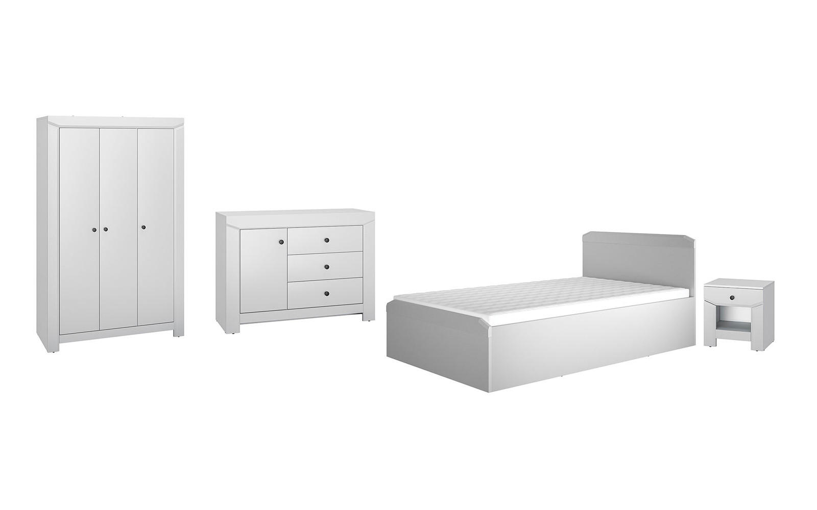 Feldmann-Wohnen Jugenzimmer-Set Grau, Silber 420x201x207 cm