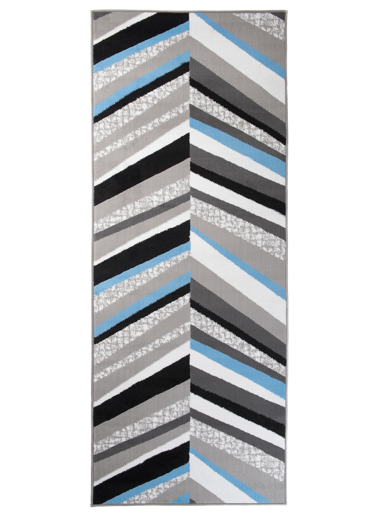 LÄUFER MAYA Blaugrau 100/600 cm - Blaugrau, Textil (100/600cm) - Tapiso