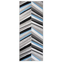 LÄUFER MAYA Blaugrau 100/600 cm - Blaugrau, Textil (100/600cm) - Tapiso