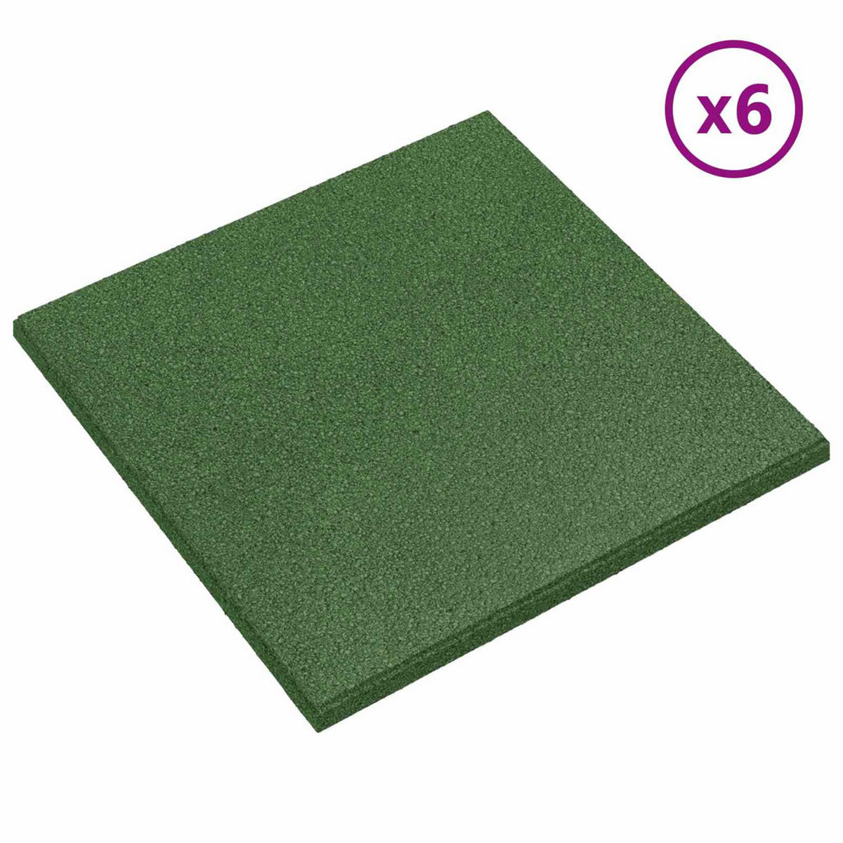 STURZSCHUTZFLIESEN 6 Pcs Grün 50/50 Cm Gummi - Grün, Kunststoff (50/50cm) - vidaXL