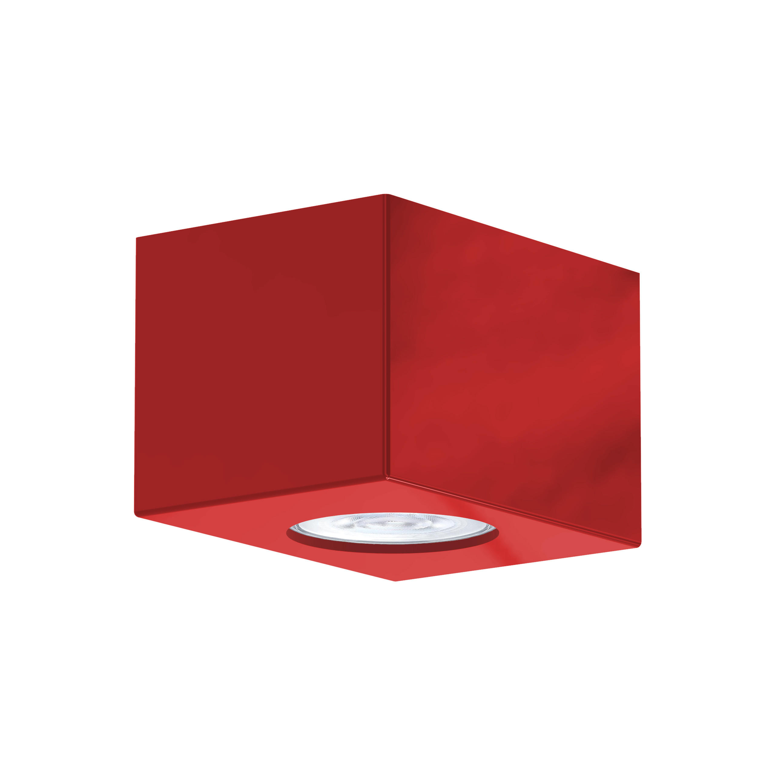 DECKENLEUCHTE - Rot, Metall (8/12/7cm) - Lumicom