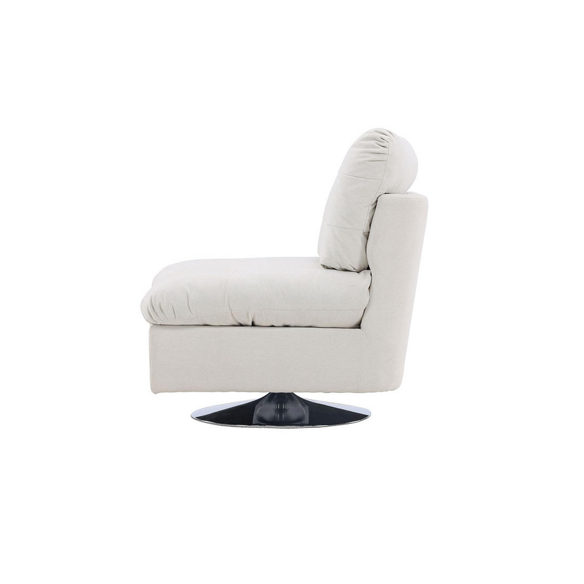 SESSEL, Florens, Offwhite, Metall / Polyester, 105 x 104 x 108 cm - Creme, Textil/Metall (105/108/104cm) - ebuy24