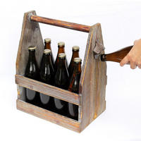 BIERTRÄGER aus Holz 38 cm mit Flaschenöffner 5087 - Braun, Holz (30/38/20cm) - DanDiBo