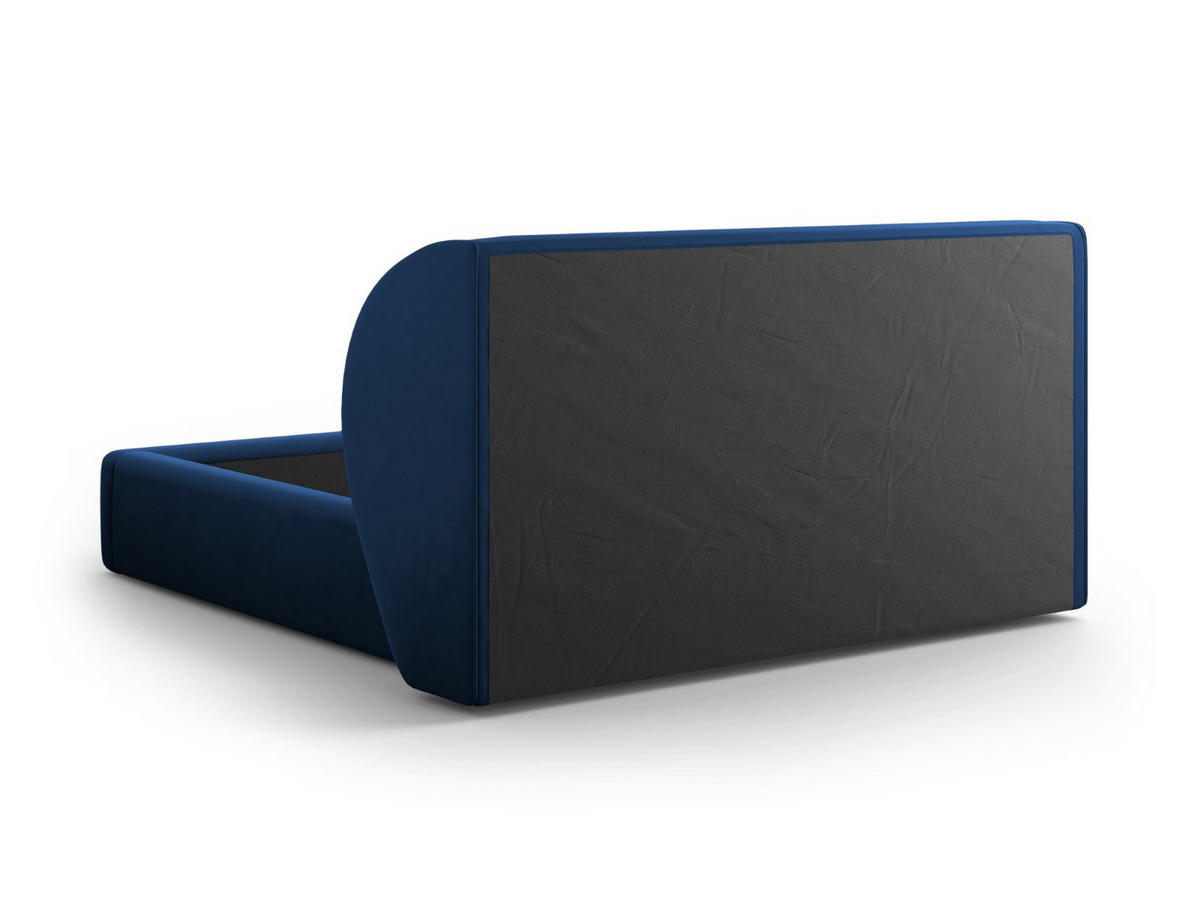 BETT mit Bettkasten und Kopfteil Miley aus Samt königsblau 200x200cm - Blau, Textil (200/200cm) - Micadoni