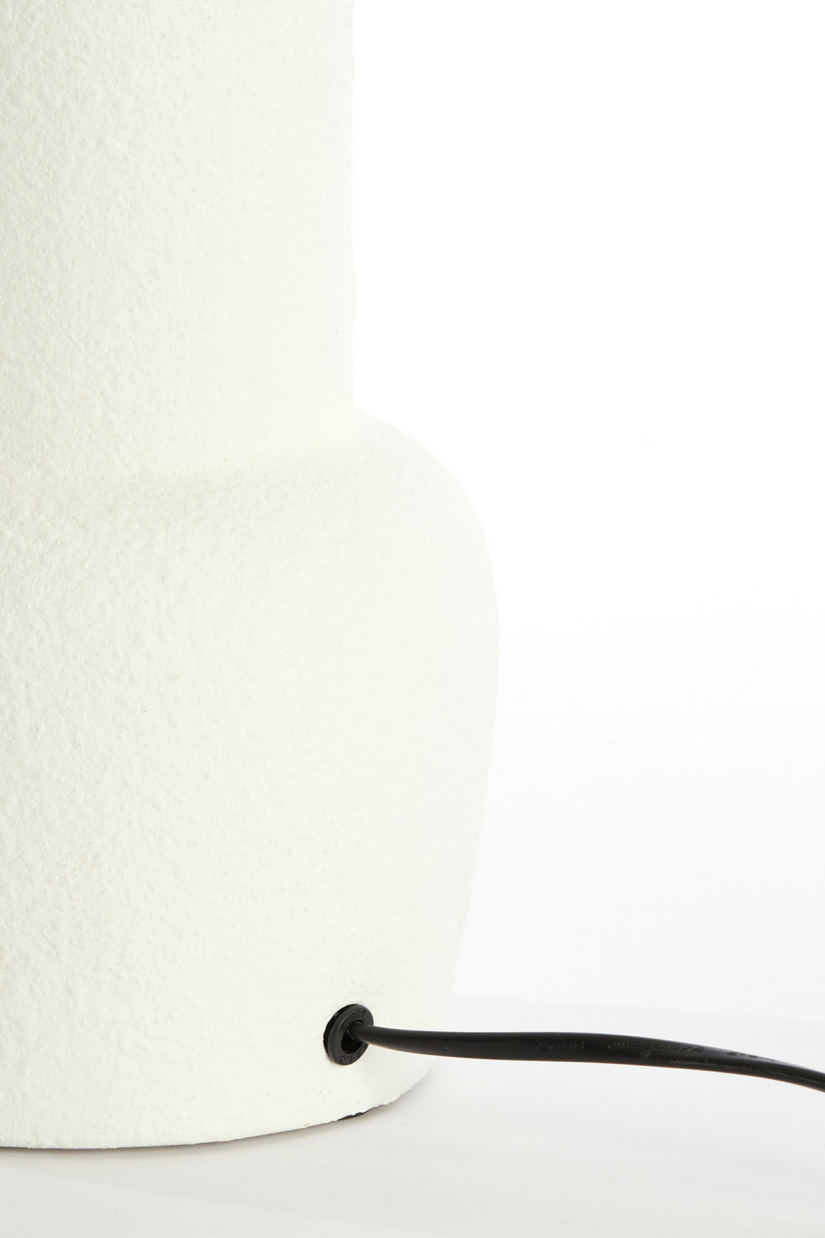 LAMPENFUSS Mataram Weiß Ø16/37,5 cm - Braun, Keramik (16/16/37.5cm) - Light & Living