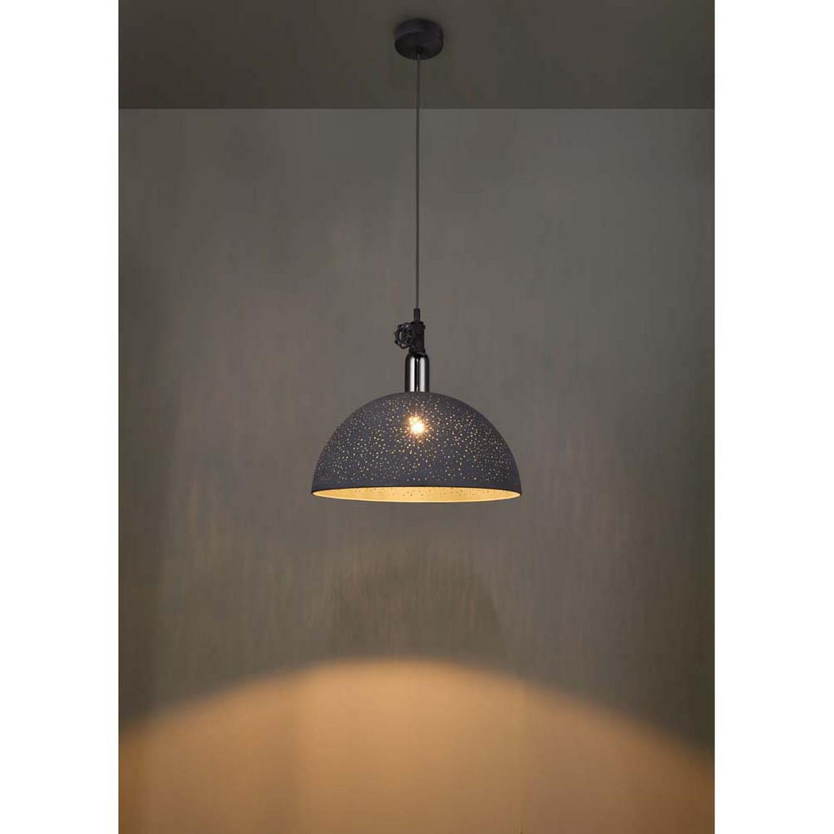 HÄNGELEUCHTE Metall Grau Chrom Antik - Grau, Metall (40/40/150cm) - Globo Lighting