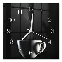 WANDUHR 30x30 cm - Tasse - Schwarz, Glas (30/30/0.4cm) - TULUP