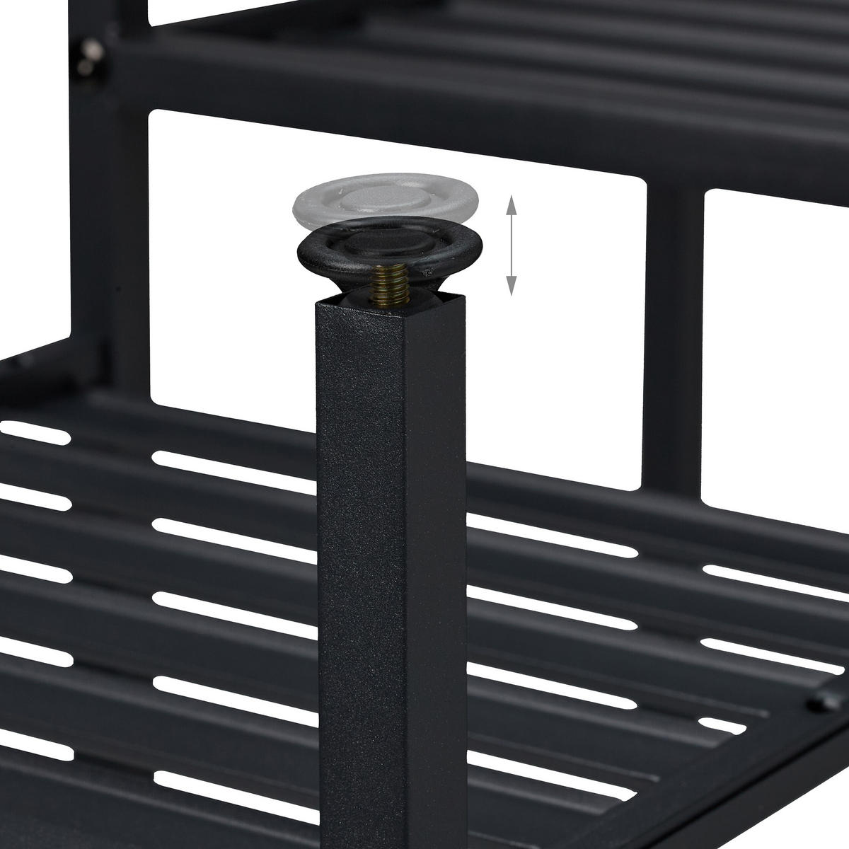 BLUMENREGAL - Schwarz, Metall (80/81/28.5cm) - Relaxdays