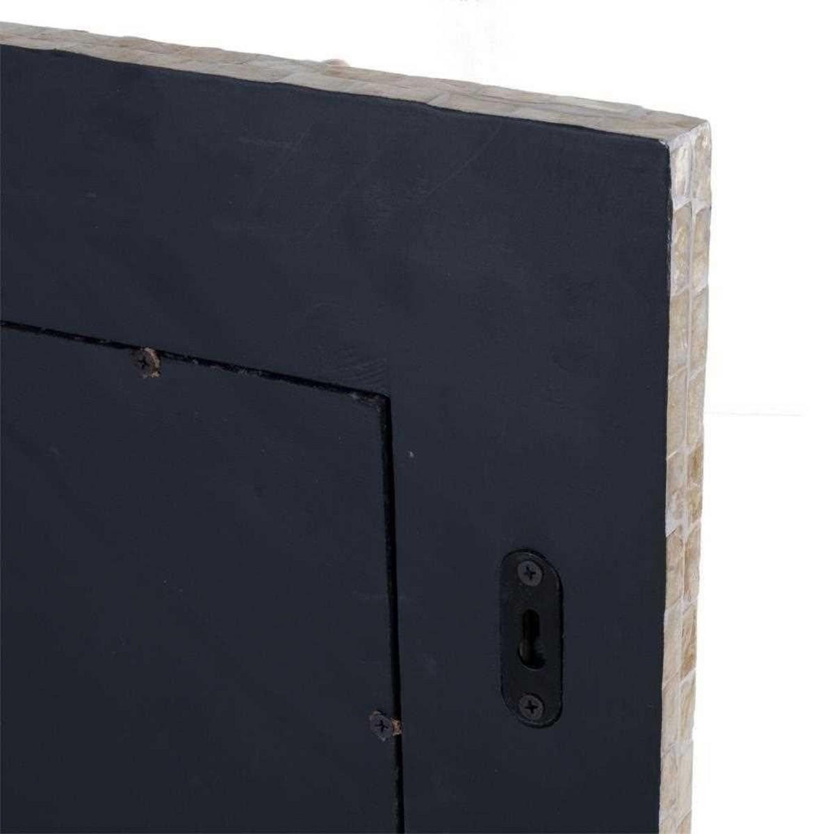 SPIEGEL aus Holz und Capiz, schwarz, 100x70x3cm - Multicolor, Holz (100/3/70cm) - Wanderlust